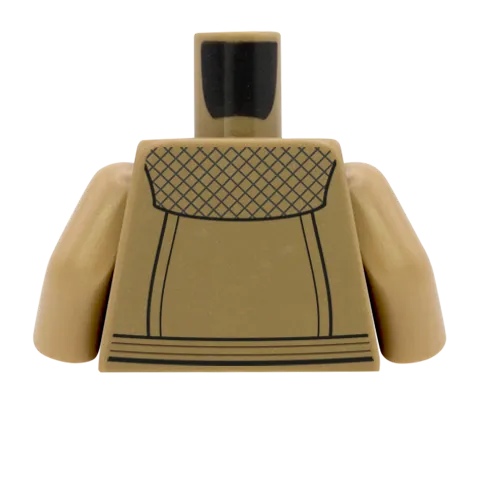 Casual Leather Jacket Over T Shirt - Custom Design Minifigure Torso