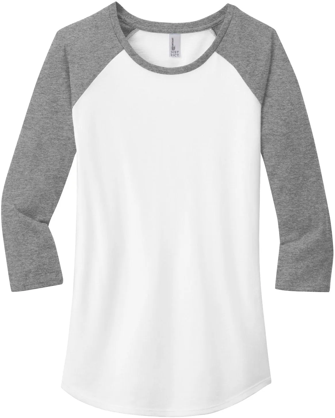Closeout - District Ladies Fitted Very Important Tee 3/4-Sleeve Raglan