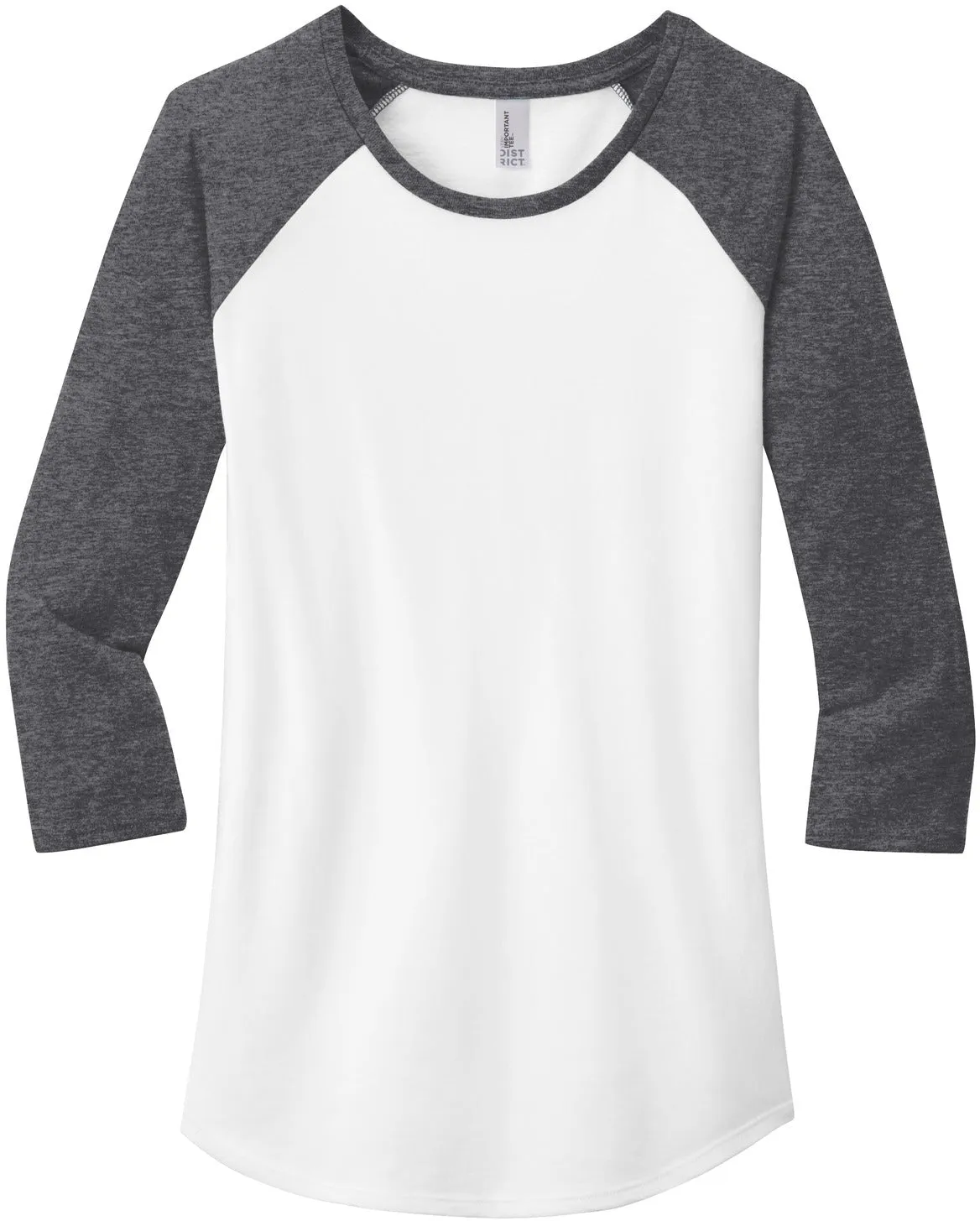 Closeout - District Ladies Fitted Very Important Tee 3/4-Sleeve Raglan