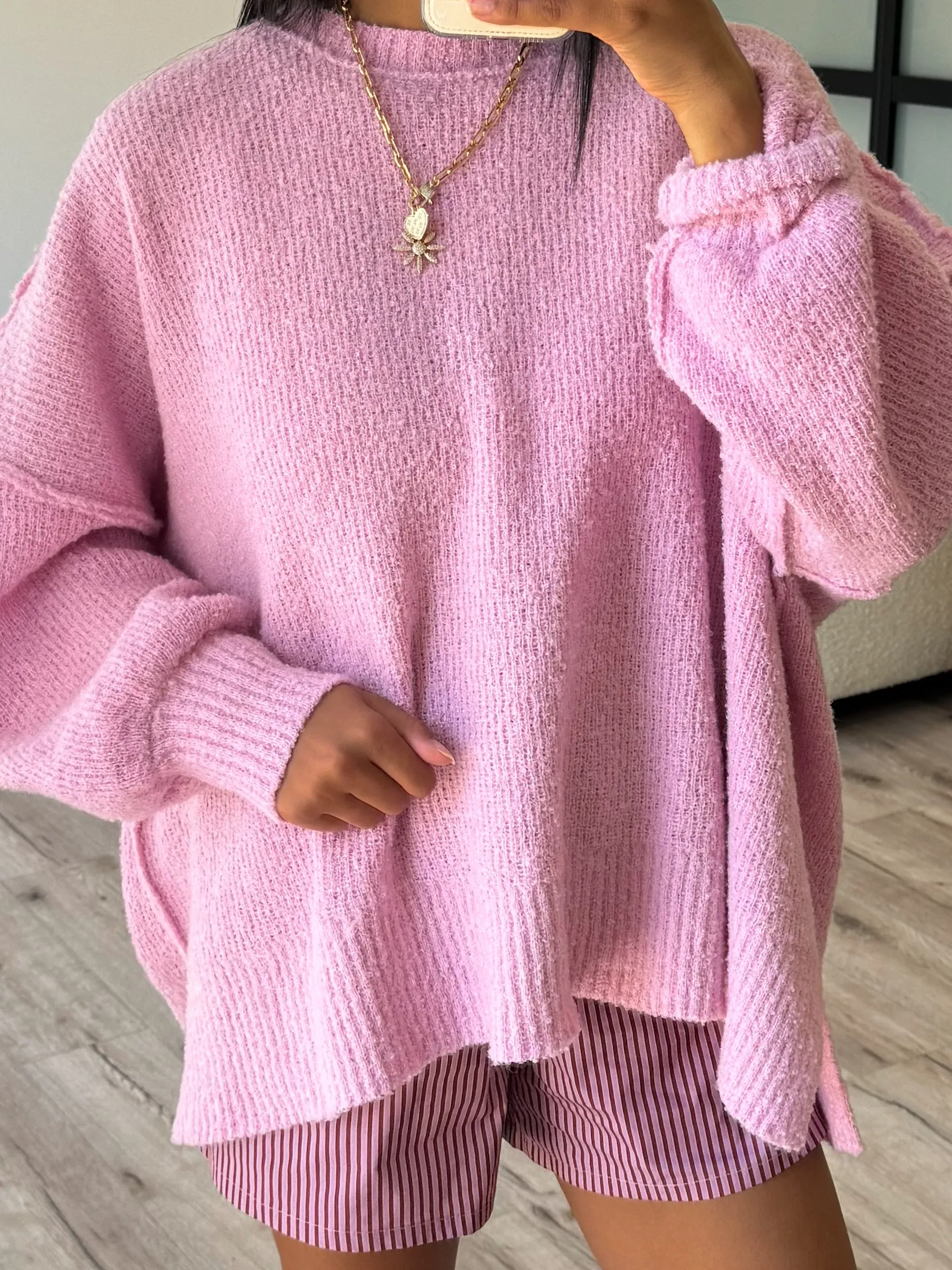 Lev Textured Sweater | Orchid | Plus Available