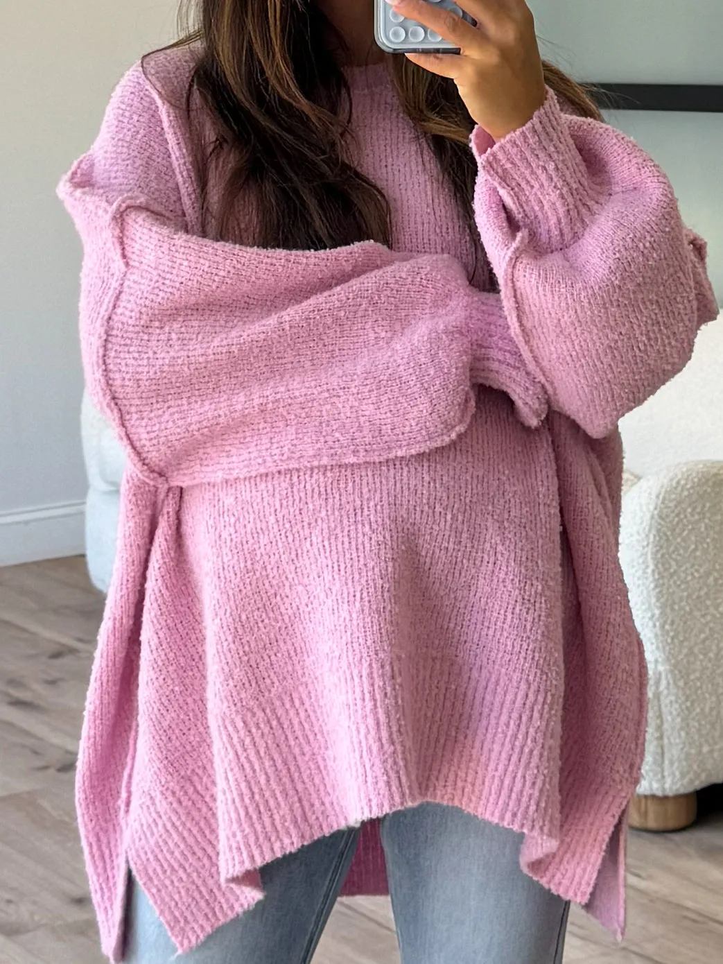 Lev Textured Sweater | Orchid | Plus Available