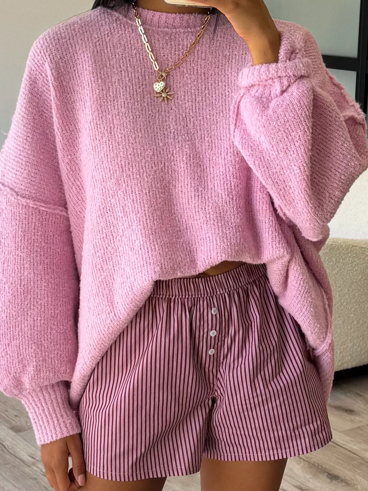 Lev Textured Sweater | Orchid | Plus Available